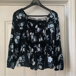 Women’s Torrid Floral Smocked Long Sleeve Blouse